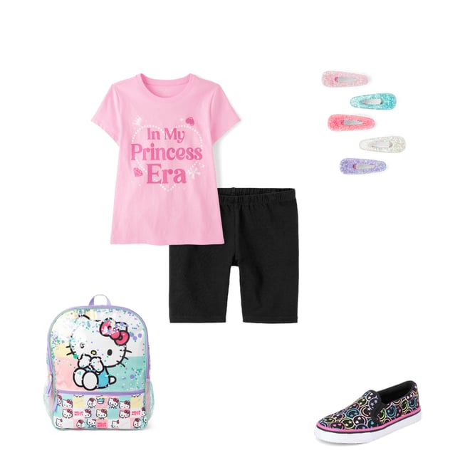 2nd bundle featuring 4 items which compliment Girls Princess Era Graphic Tee