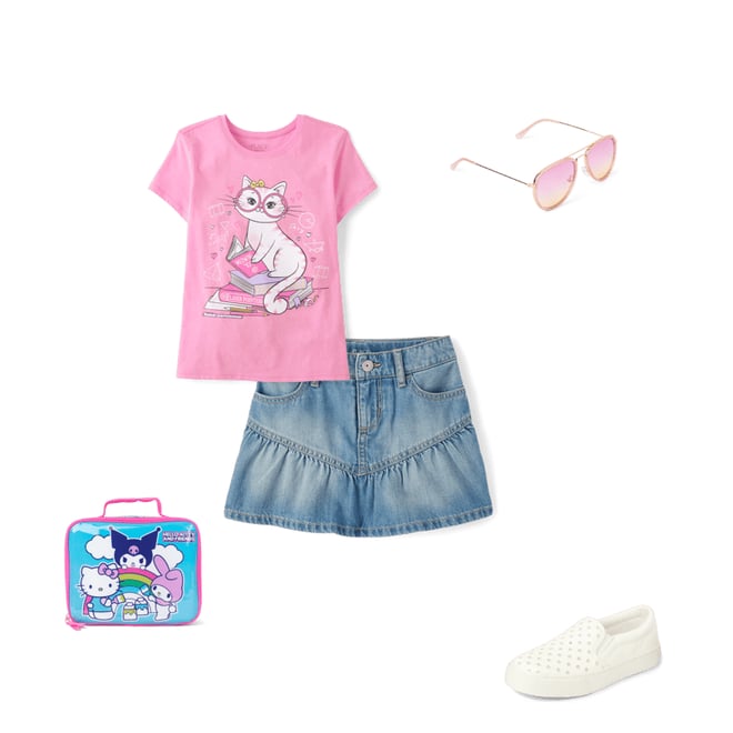 1st bundle featuring 4 items which compliment Girls Glitter Perforated Platform Slip On Sneakers