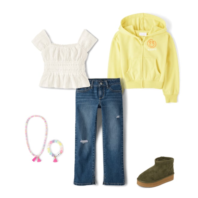 2nd bundle featuring 4 items which compliment Girls Graphic Fleece Zip Up Hoodie