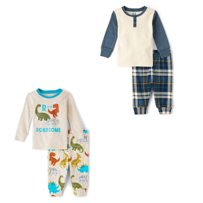 2nd bundle featuring 1 items which compliment Baby And Toddler Boys Plaid Snug Fit Cotton Henley Pajamas