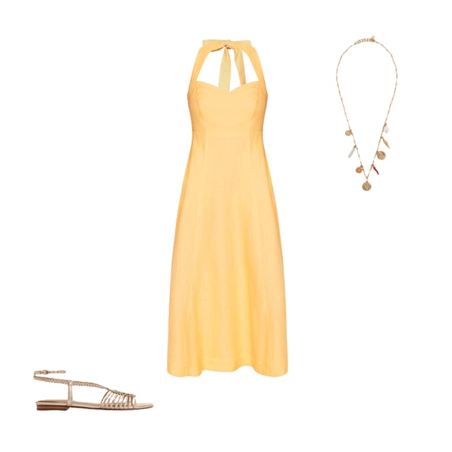 2nd bundle featuring 2 items which compliment Halter Linen Dress-Buttermilk Yellow