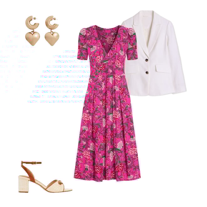 4th bundle featuring 3 items which compliment Stamford Linen Blazer-White