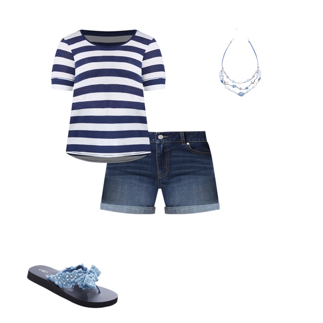  Cato Fashions | Cato Plus Size Stripe Slub Tee