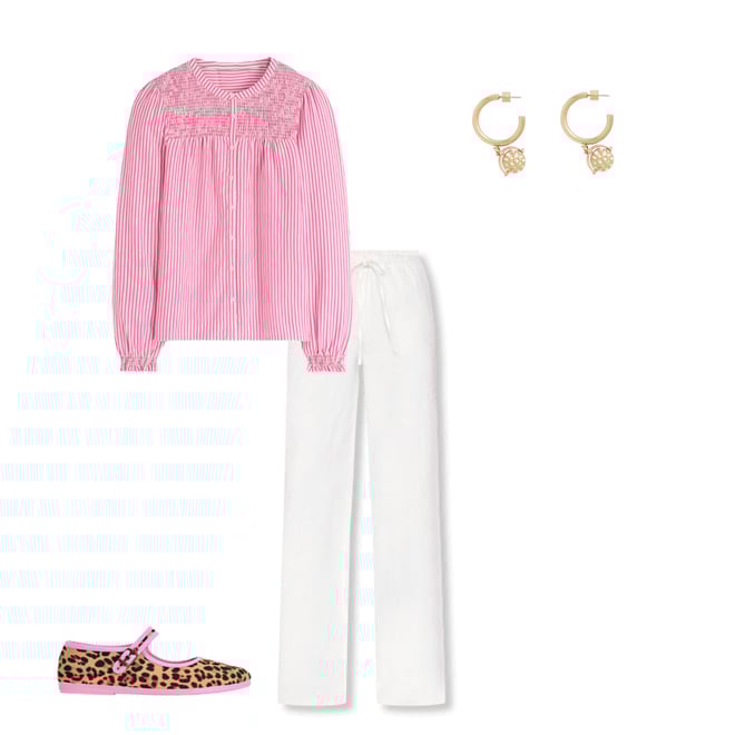 5th bundle featuring 3 items which compliment Islington Linen Trousers-White