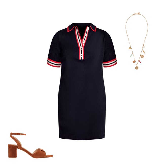 2nd bundle featuring 2 items which compliment Tipped Henley Dress-Navy