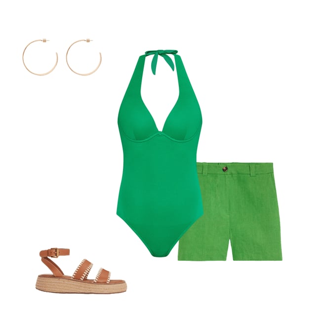 4th bundle featuring 3 items which compliment Westbourne Linen Shorts-Paradise Green