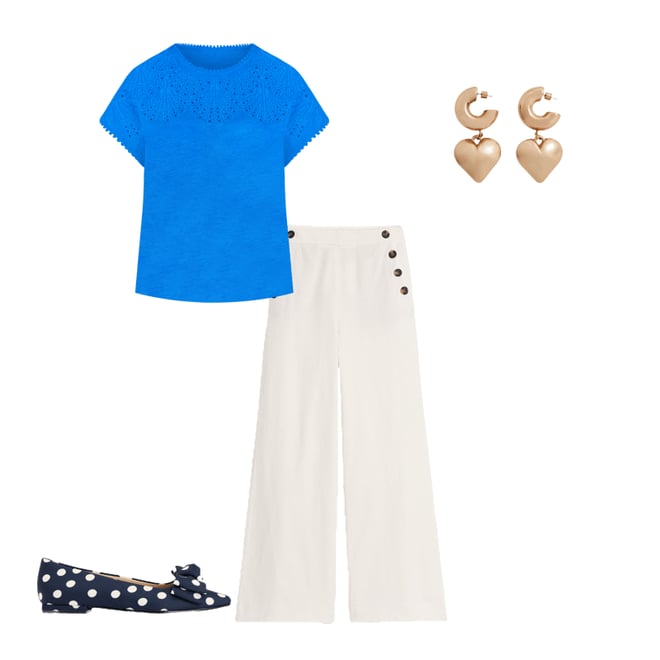 3rd bundle featuring 3 items which compliment Anya Broderie T-shirt-Cerulean Blue