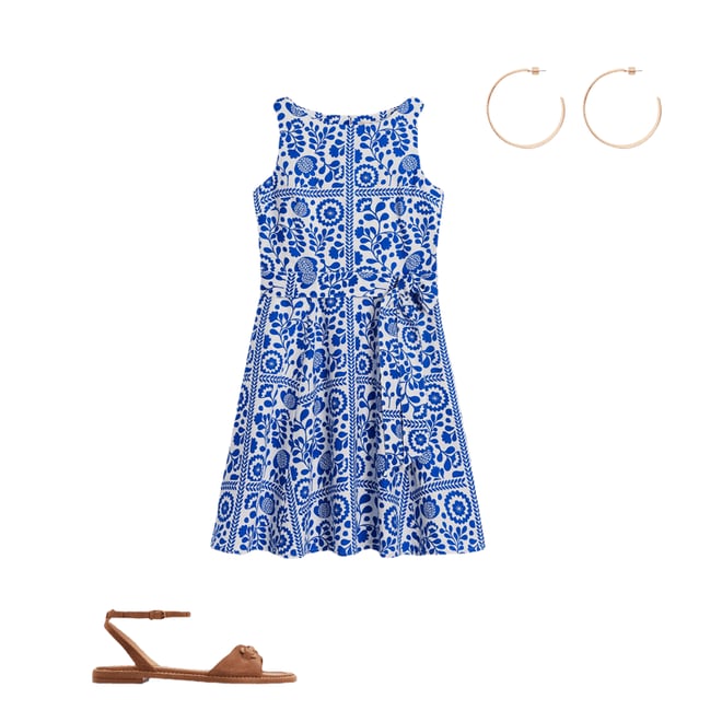1st bundle featuring 2 items which compliment Anya Sleeveless Linen Dress-Gallery Blue, Walled Garden