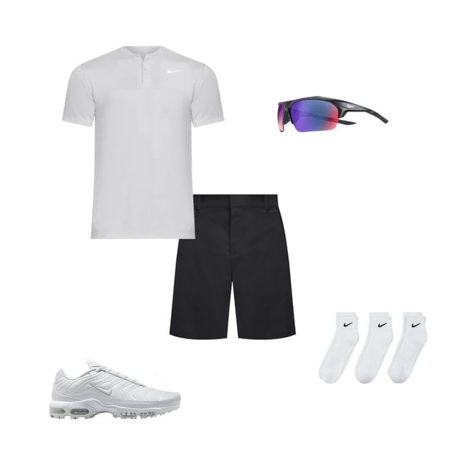 ナイキ　ゴルフ　Dri-FIT Victory Blade ポロ　M Nike Men's Dri-fit Victory Blade Polo Light Grey | White