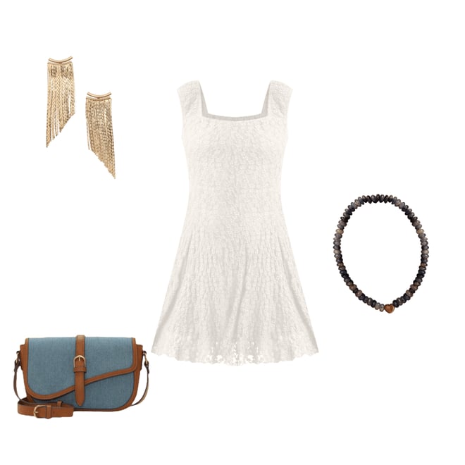 GOLD FRINGE EARRING