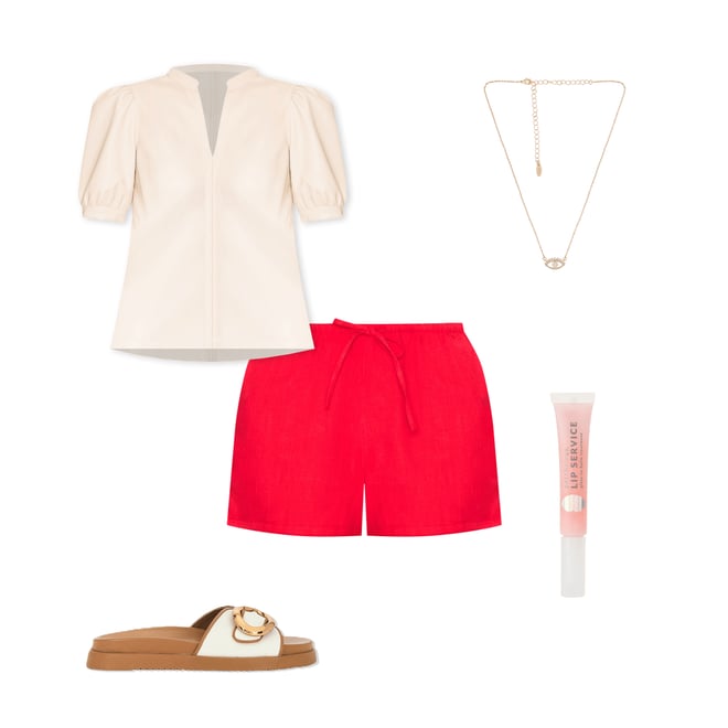 1st bundle featuring 4 items which compliment Jane Faux Leather Top