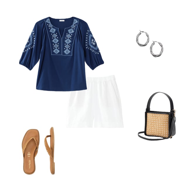トップス oichill EMBROIDERED-DETAILS TOP | JJill