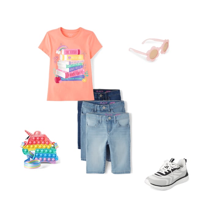 4th bundle featuring 4 items which compliment Girls Positive Book Stack Graphic Tee