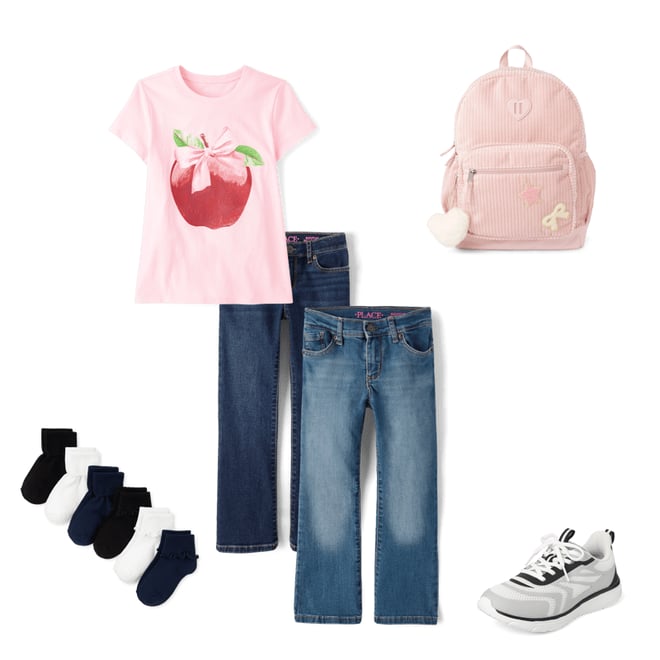 1st bundle featuring 4 items which compliment Girls Bow Corduroy Backpack