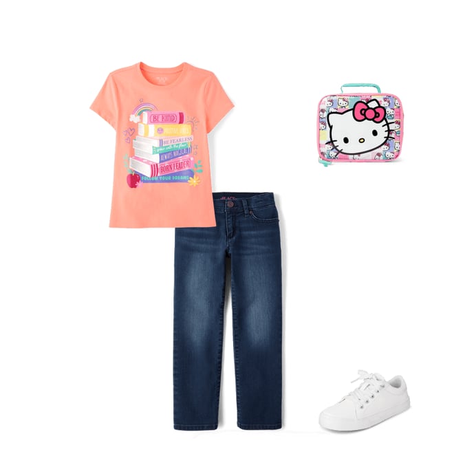 3rd bundle featuring 3 items which compliment Girls Positive Book Stack Graphic Tee