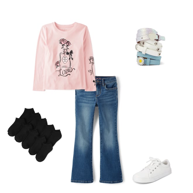 1st bundle featuring 4 items which compliment Girls Faux Denim Belt 3-Pack