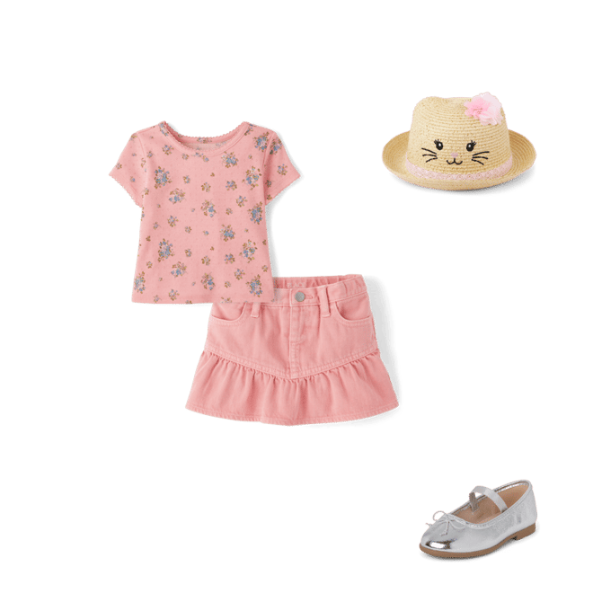 新品 25SS Balloon Tee - Dove Pointelle 2Y Baby And Toddler Girls Short Sleeve Floral Pointelle Baby