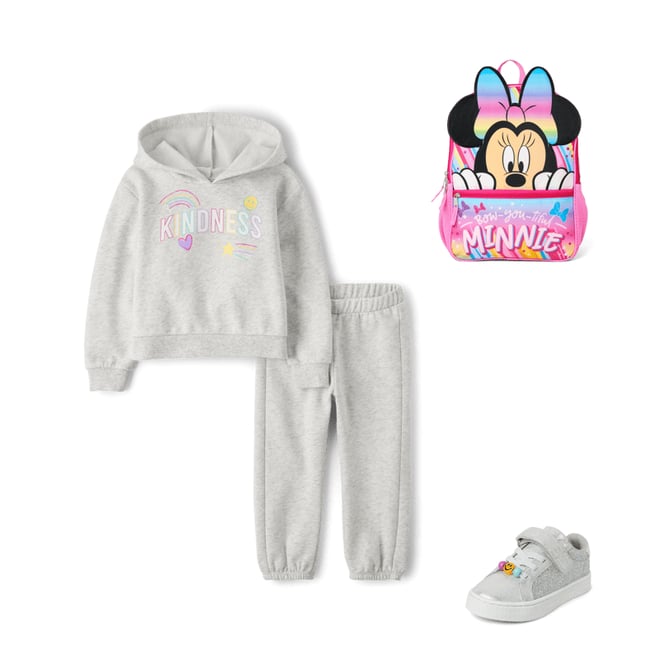 1st bundle featuring 2 items which compliment Toddler Girls Graphic Fleece 2-Piece Outfit Set