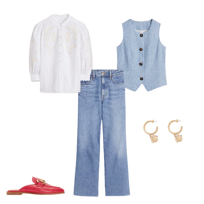 5th bundle featuring 4 items which compliment Alicia Cutwork Linen Top-White, Cutwork Embroidery