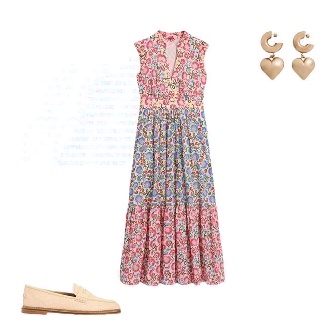 4th bundle featuring 2 items which compliment Wren Tiered Midi Dress-Ivory, Garden Vine