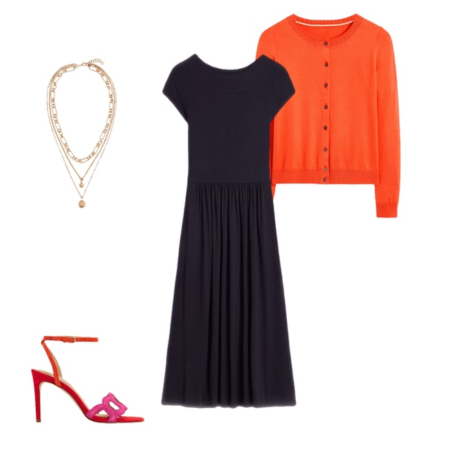 3rd bundle featuring 3 items which compliment Melanie Jersey Midi Dress, Navy