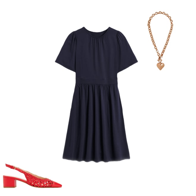 6th bundle featuring 2 items which compliment Louisa Short Jersey Dress-Navy