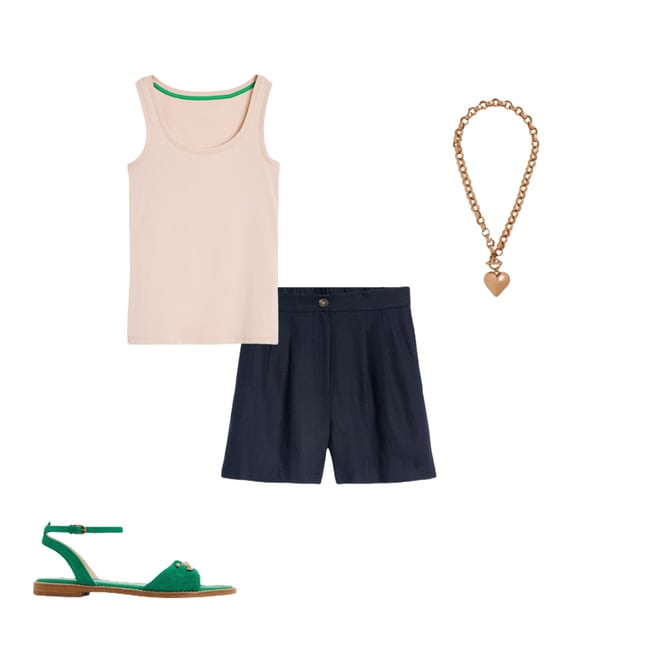 4th bundle featuring 3 items which compliment Essential Scoop-Neck Vest-Milkshake