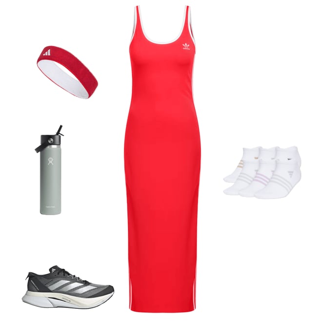 adidas Originals Women's Adicolor 3-Stripes Tank Maxi Dress