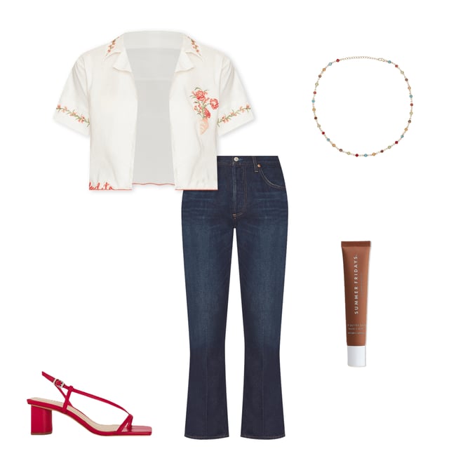 3rd bundle featuring 4 items which compliment Heloise Mid Block Heel
