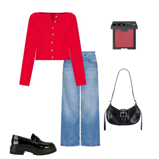 フリーピープル Free People Sydney Shrunken Cardi レディース Sweaters Atlas Red Free People Women's Sydney Shrunken Cardi, Atlas Red at