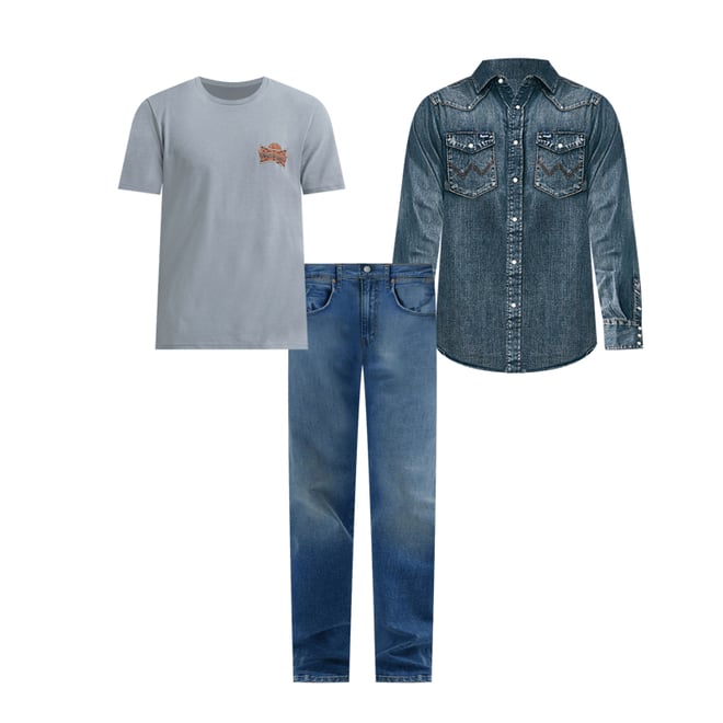 Men's Wrangler Back Graphic T-Shirt in Monument Logo