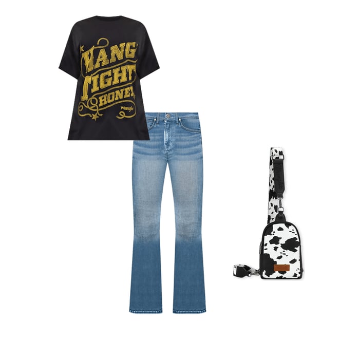 Wrangler x Lainey Wilson Hang Tight Oversized Tee in Hang Tight Honey