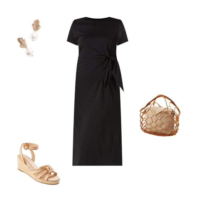  Cato Fashions | Cato Solid Side Tie Midi Dress