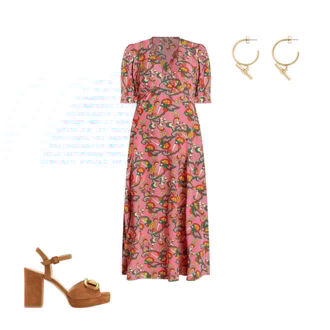 1st bundle featuring 2 items which compliment Rosie Godet Tea Dress-Pink Rose, Foliage Trail