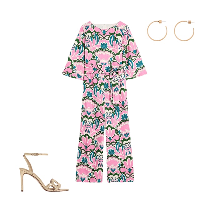1st bundle featuring 2 items which compliment Kimono Sleeve Jumpsuit-Meadowsweet Pink, Freesia