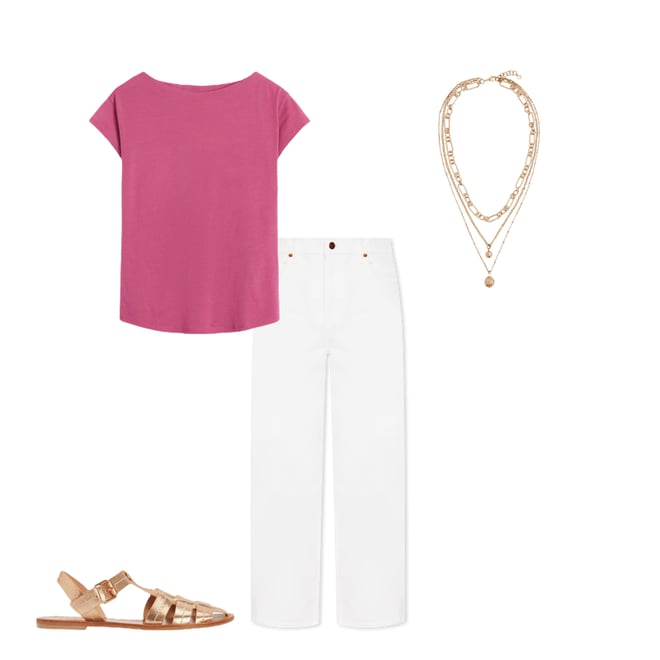 1st bundle featuring 3 items which compliment Supersoft Boat Neck T-Shirt-Purple Damson
