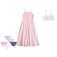 smocked drop-waist maxi dress