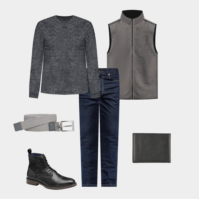 1st bundle featuring 5 items which compliment XC Flex® Raleigh Cap Toe Shearling Boot