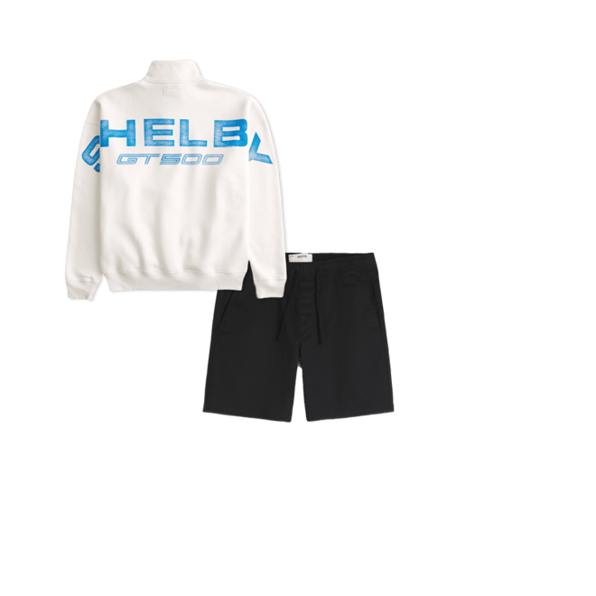 Boxy Shelby Graphic Half-Zip Sweatshirt