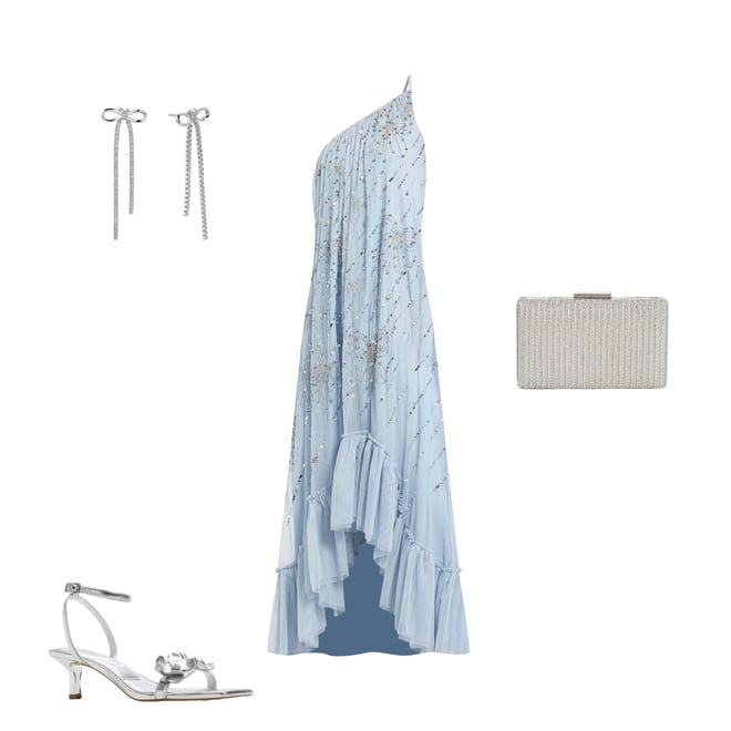 【MAC DUGGAL】サテン ワンショルダー ボウ ガウン Mac Duggal Floral Brocade Bow One-Shoulder Gown | Saks Fifth