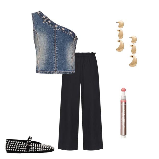 2nd bundle featuring 4 items which compliment Party Half Denim Top