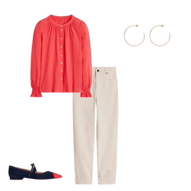4th bundle featuring 3 items which compliment Mid Rise Relaxed Jeans-Ecru