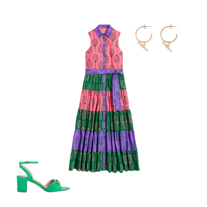 1st bundle featuring 2 items which compliment Multi Tiered Shirt Dress-Multi, Tennis