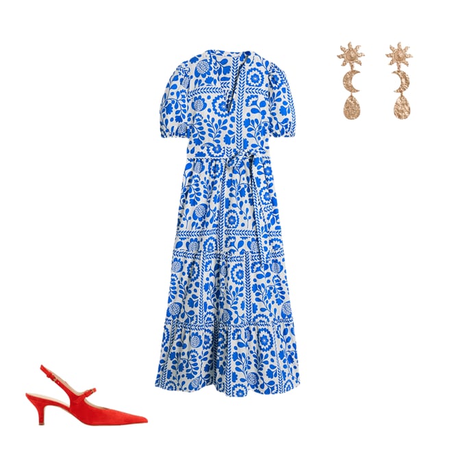 4th bundle featuring 2 items which compliment Christabel Cotton Midi Dress-Gallery Blue, Walled Garden