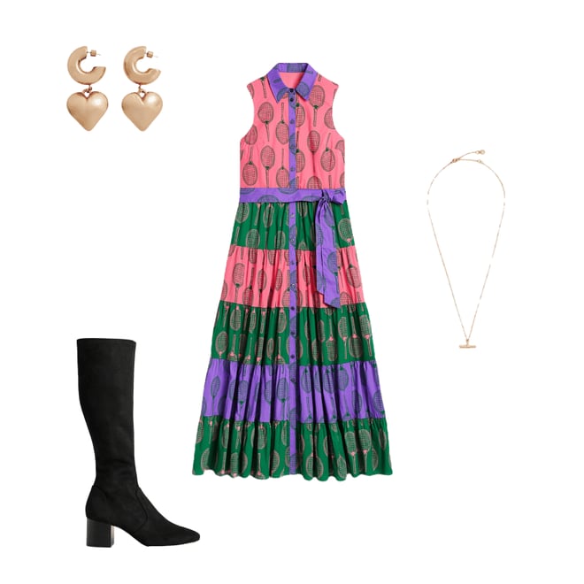 3rd bundle featuring 3 items which compliment Multi Tiered Shirt Dress-Multi, Tennis