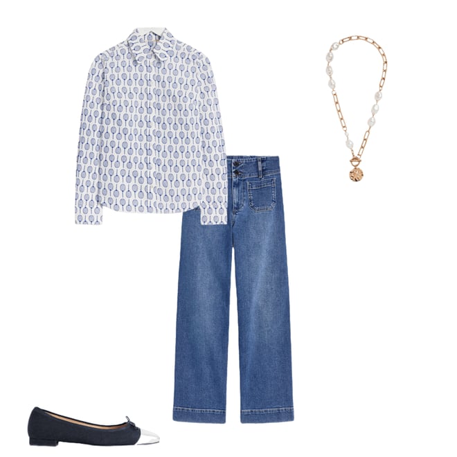 1st bundle featuring 3 items which compliment Primrose Patch Pocket Jeans-Light Vintage