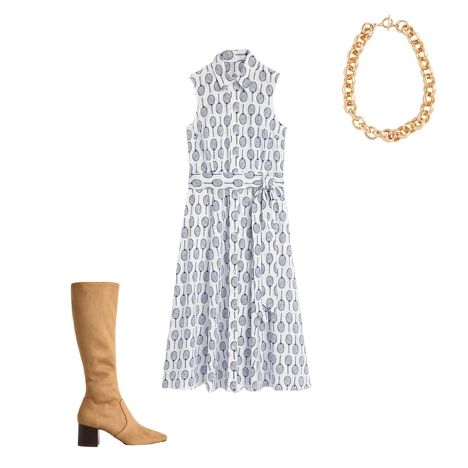 2nd bundle featuring 2 items which compliment Amy Sleeveless Shirt Dress-Ivory, Tennis