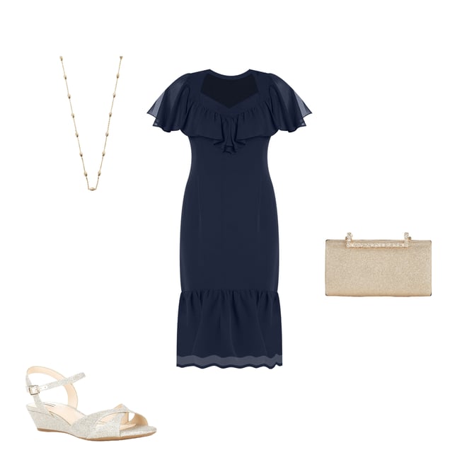 R & M Richards Sweetheart Neck Drop Waist Midi Dress | Dillard's