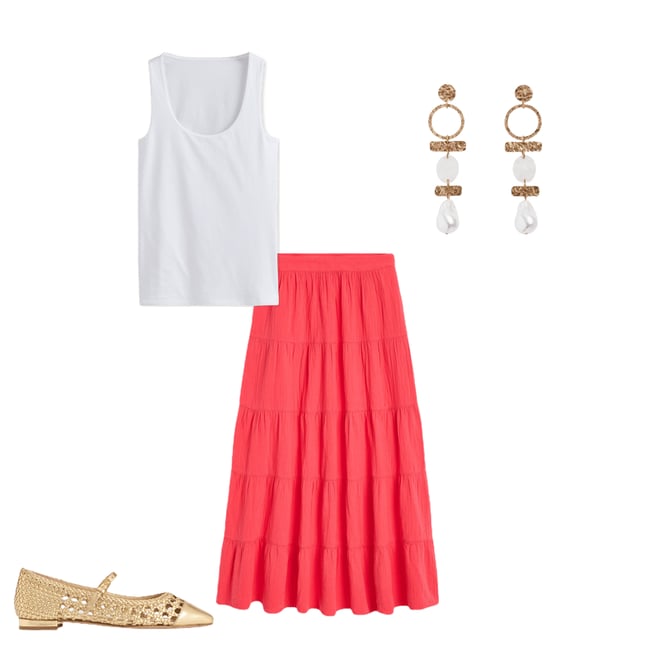 1st bundle featuring 3 items which compliment Statement Drop Earrings-Gold/Pearl