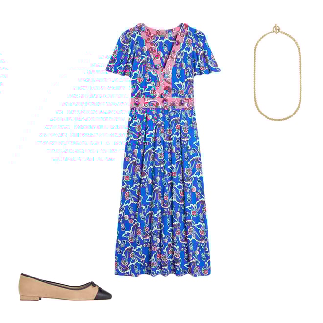 3rd bundle featuring 2 items which compliment Ellie Flutter Maxi Tea Dress-Kingfisher Blue, Foliage Trail